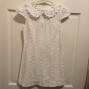Girls white eyelet Lilly Pulitzer dress, girls size 8 (5/6)